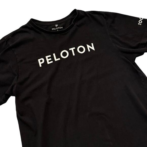 Peloton Century Club T Shirt Mens L Large Black Moisture Wicking Training Tee - Picture 2 of 5